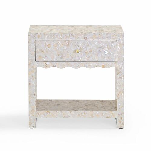 Piara Natural Mother of Pearl Inlaid Nightstand by TOV Furniture
