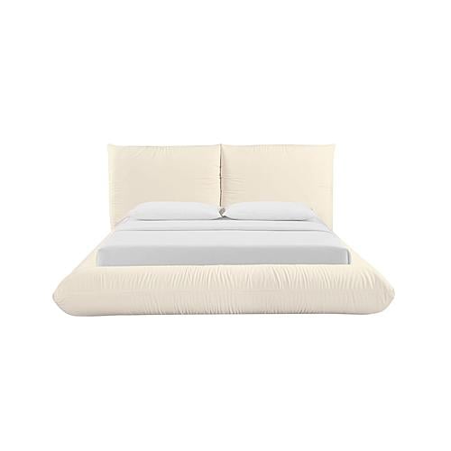 Romp Cream 100% Recycled Linen Queen Bed by TOV Furniture