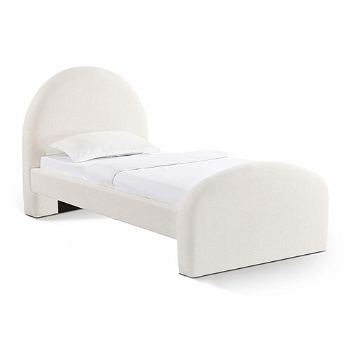 Moon Cream Boucle Twin Bed by TOV Furniture