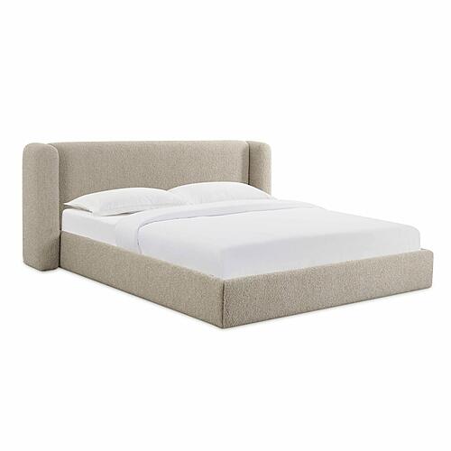 Babette Tan Boucle King Bed by TOV Furniture