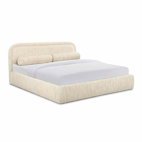 Murielle Taupe Textured Boucle King Bed by TOV Furniture