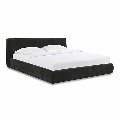 Isla Charcoal Textured Velvet Queen Bed by TOV Furniture