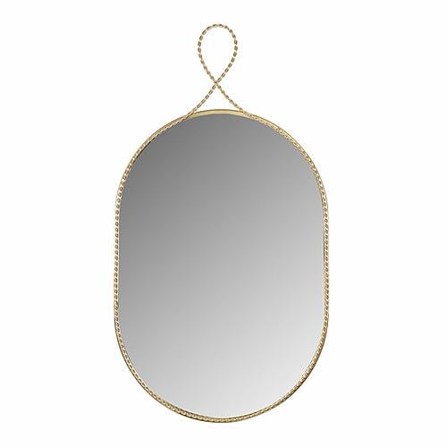 Ravina Braided Brass Oval Wall Mirror by TOV Furniture