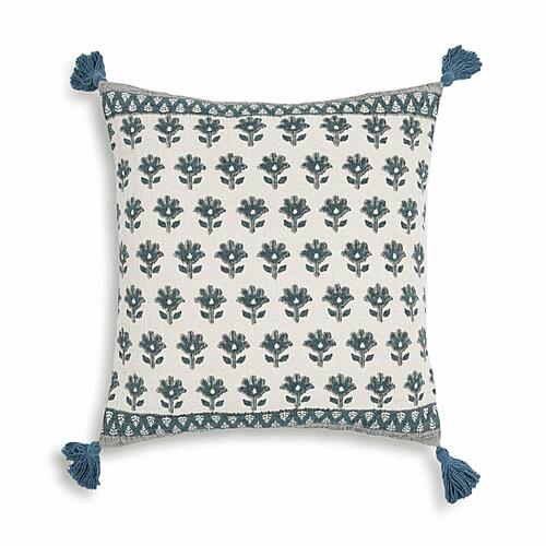 Blossom Printed Cotton Tassel 20 Inch Accent Cushion by TOV Furniture