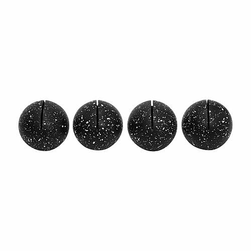 Gabby Speckled Black Round Card Holder - Set of 4 by TOV Furniture
