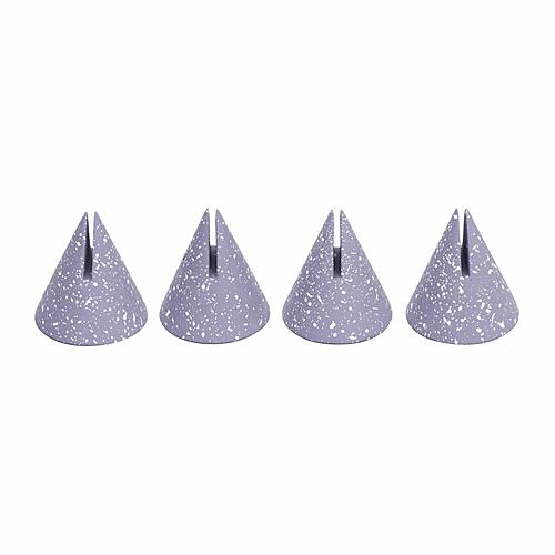 Gabby Speckled Purple Cone Card Holder - Set of 4 by TOV Furniture