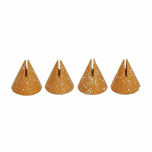 Gabby Speckled Terracotta Cone Card Holder - Set of 4 by TOV Furniture