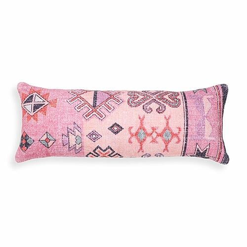 Persia Pink Cotton 27 x 10 inch Bolster Pillow by TOV Furniture