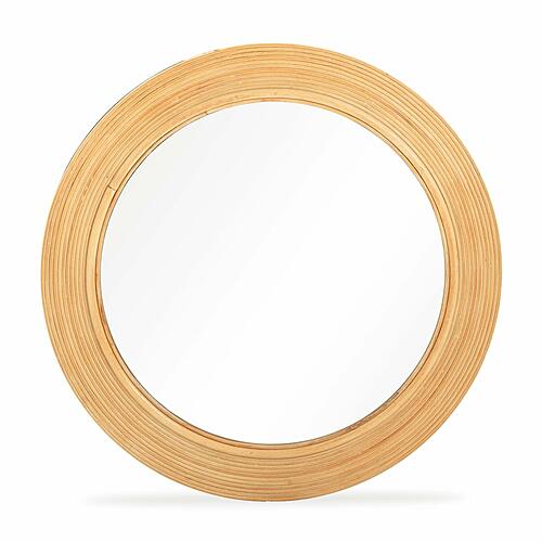 Tanya Natural Rattan Round Wall Mirror by TOV Furniture