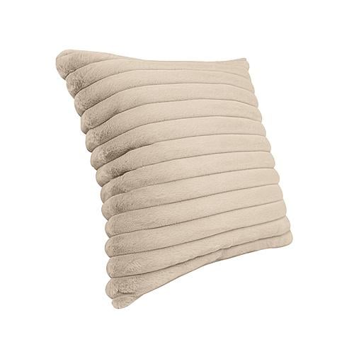 Furry Taupe Vegan Fur Square Accent Pillow by TOV Furniture