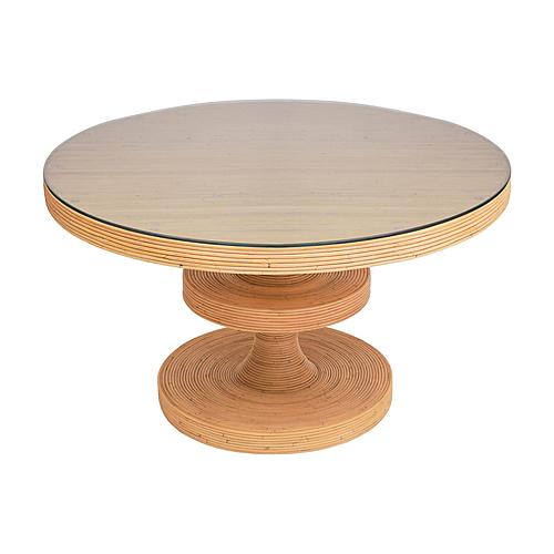 Apollonia Natural Rattan Round Dining Table by TOV Furniture