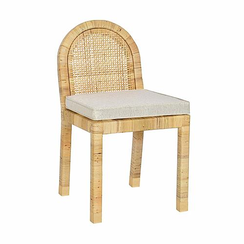 Amara Cream Linen Arched Dining Chair by TOV Furniture