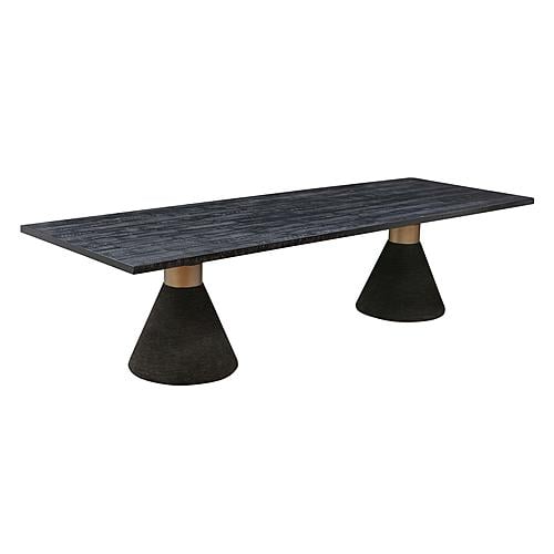 Rishi Black Rope Rectangular Table by TOV Furniture