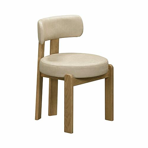 Odessa Taupe Vegan Leather Dining Chair by TOV Furniture