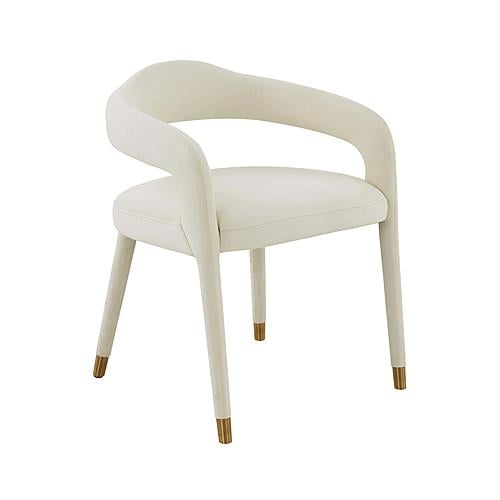 Lucia Cream Velvet Dining Chair by TOV Furniture
