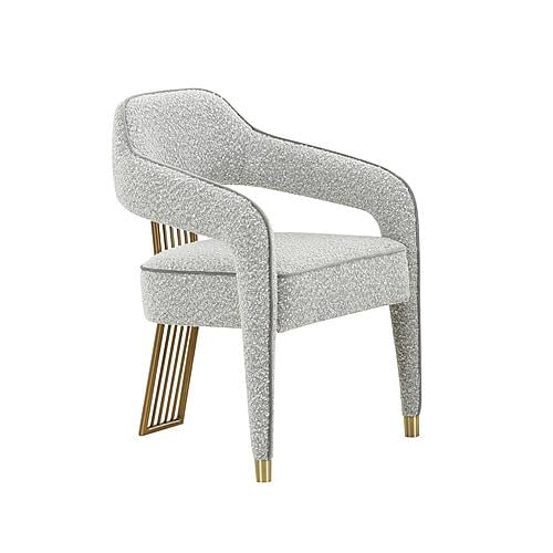 Corralis Speckled Gray Boucle Dining Chair by TOV Furniture