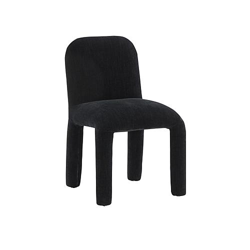 Georgia Midnight Black Chenille Dining Chair by TOV Furniture