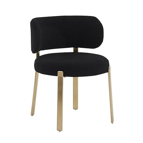 Margaret Black Boucle Dining Chair by TOV Furniture
