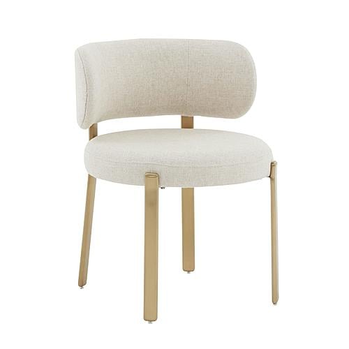 Margaret Cream Linen Dining Chair by TOV Furniture