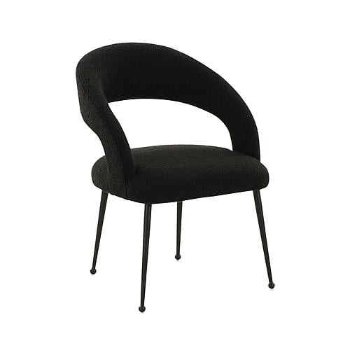 Rocco Black Boucle Dining Chair by TOV Furniture