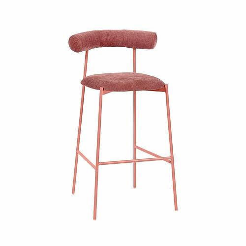 Liliana Mauve Performance Velvet Bar Stool by TOV Furniture