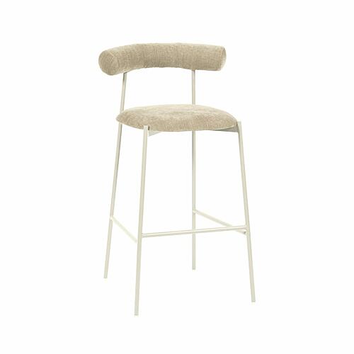 Liliana Taupe Performance Velvet Bar Stool by TOV Furniture