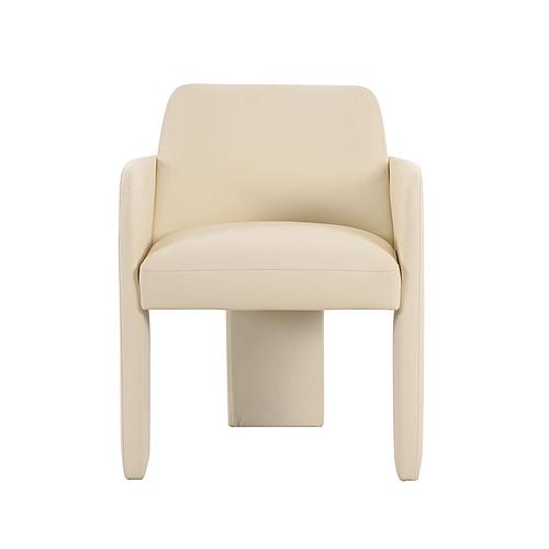 Leo Cream Vegan Leather Dining Chair by TOV Furniture