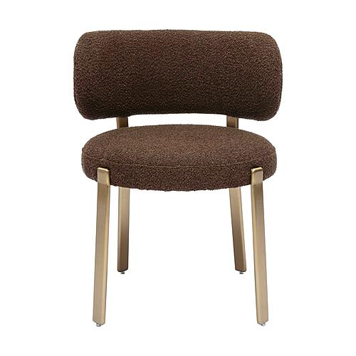 Margaret Chocolate Brown Boucle Dining Chair by TOV Furniture