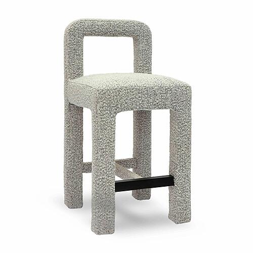 Hazel Grey Boucle Counter Stool by TOV Furniture
