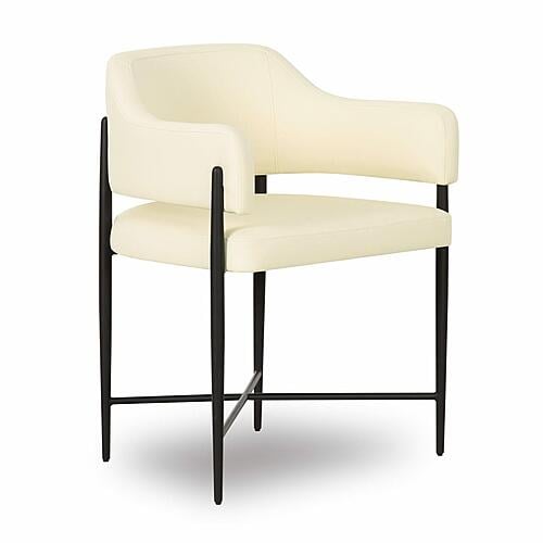 Sezanne Cream Vegan Leather Dining Chair by TOV Furniture