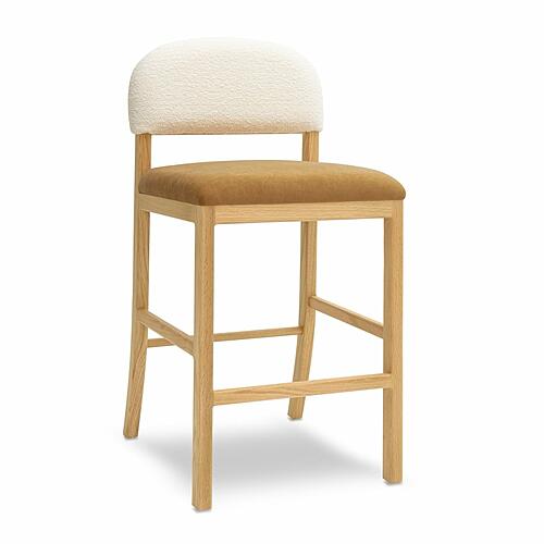 Calla Cognac Performance Velvet Counter Stool by TOV Furniture