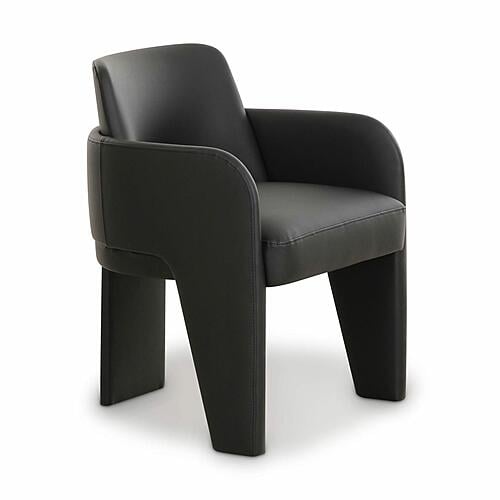 Leo Black Performance Vegan Leather Dining Chair by TOV Furniture