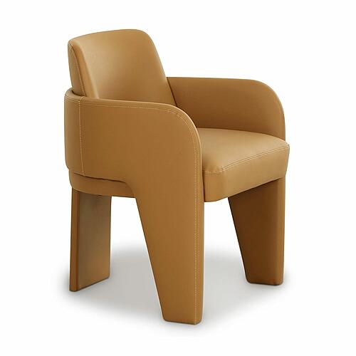 Leo Tan Performance Vegan Leather Dining Chair by TOV Furniture