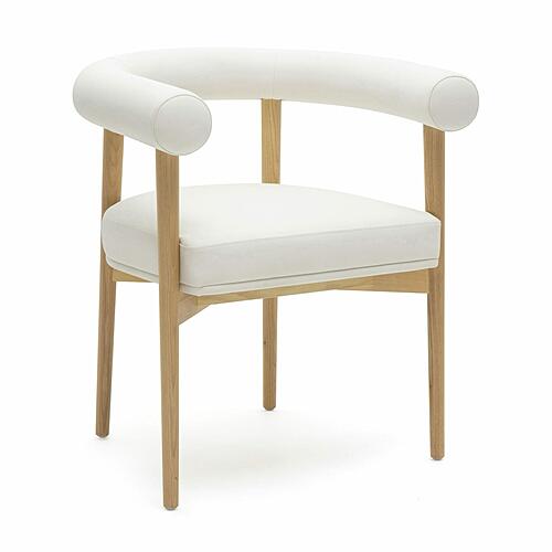 Spara White Vegan Leather Dining Chair by TOV Furniture