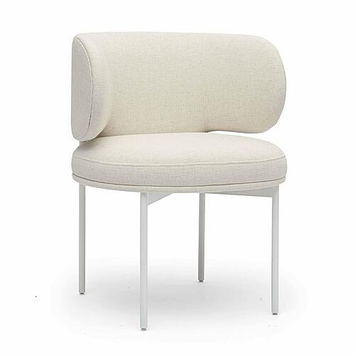 Maureen Cream Performance Upcycled Linen Dining Chair by TOV Furniture