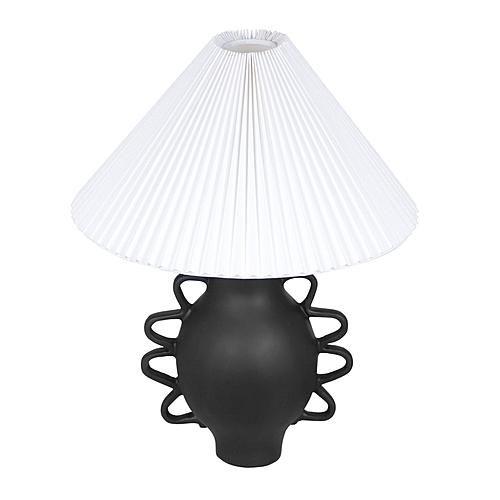 Hazza Black Pleated Table Lamp by TOV Furniture