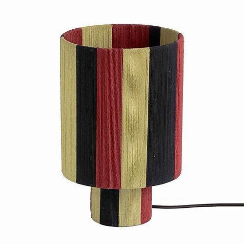 Guinevere Red & Yellow Striped Cotton Table Lamp by TOV Furniture
