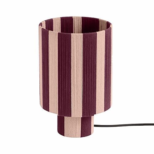 Guinevere Purple & Pink Striped Cotton Table Lamp by TOV Furniture
