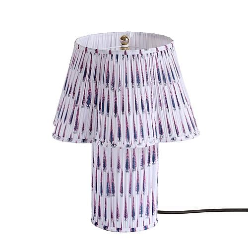 Corrine Purple & White Streaked Cotton Table Lamp by TOV Furniture