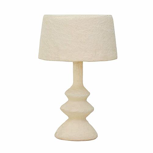 Cream Cotton Mache Table Lamp by TOV Furniture
