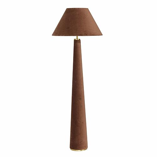 Graham Chocolate Brown Velvet Floor Lamp by TOV Furniture