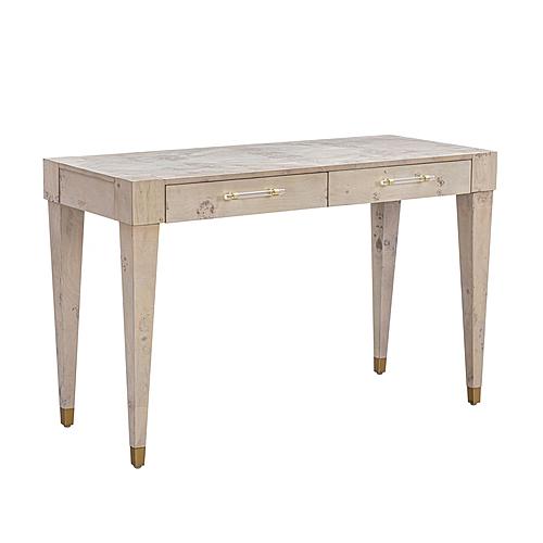 Brandyss White Burl Work Desk by TOV Furniture