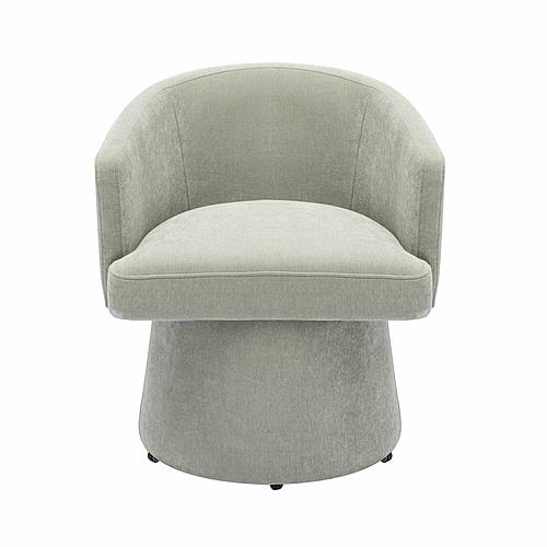 Kristen Light Green Upcycled Chenille Rolling Desk Chair by TOV Furniture