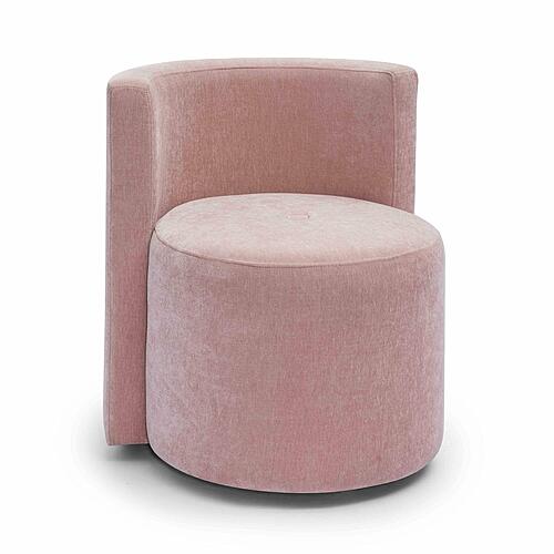 Alyssa Pink Upcycled Velvet Rolling Desk Chair by TOV Furniture