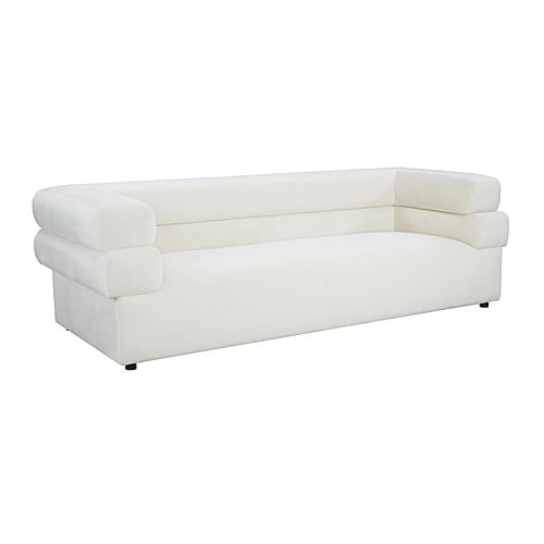 Elsa Cream Velvet Sofa by TOV Furniture