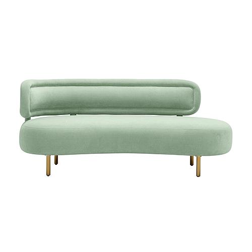 Tischa Mint Green Velvet Sofa by TOV Furniture