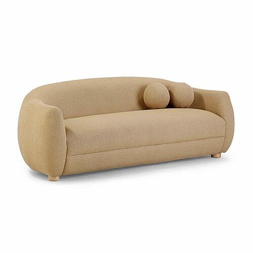 Judy Honey Boucle Sofa by TOV Furniture