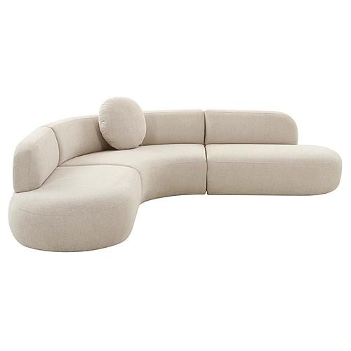 Broohah Beige Linen Sectional by TOV Furniture