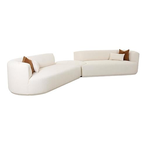 Fickle Cream Boucle 3-Piece Modular Sectional by TOV Furniture