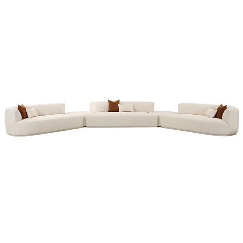 Fickle Cream Boucle 5-Piece Modular Sectional by TOV Furniture